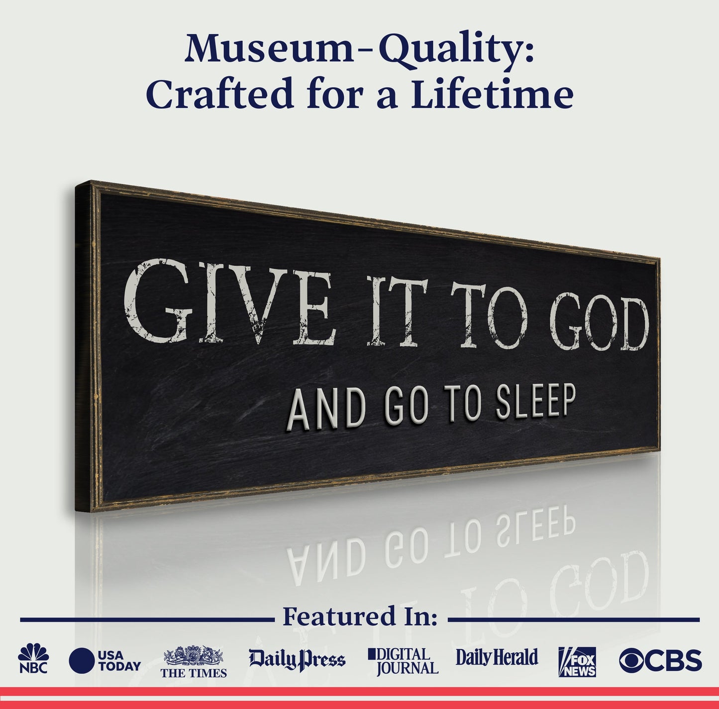 Give It To God And Go To Sleep Bedroom Sign - Christian Faith Canvas Wall Art