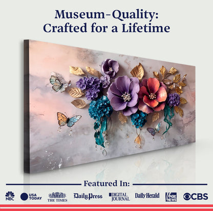 Floral Symphony Wall Art | Botanical Canvas Print