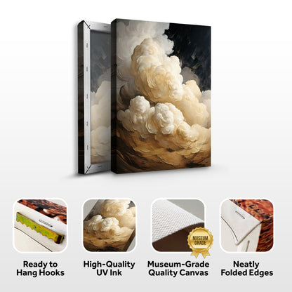 Beige Cloud Abstract Wall Art | Cozy Modern Home Decor