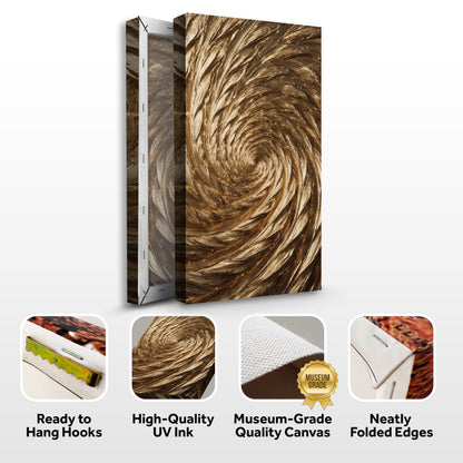 Gold Spiral Abstract Wall Art | Luxury Canvas Print