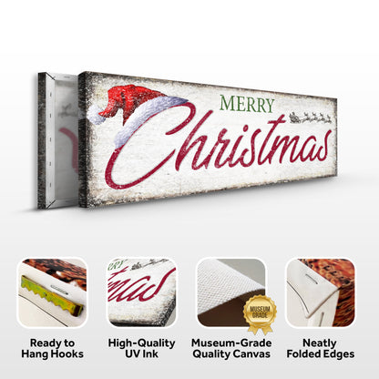Vintage Merry Christmas Sign | Retro Holiday Wall Decor