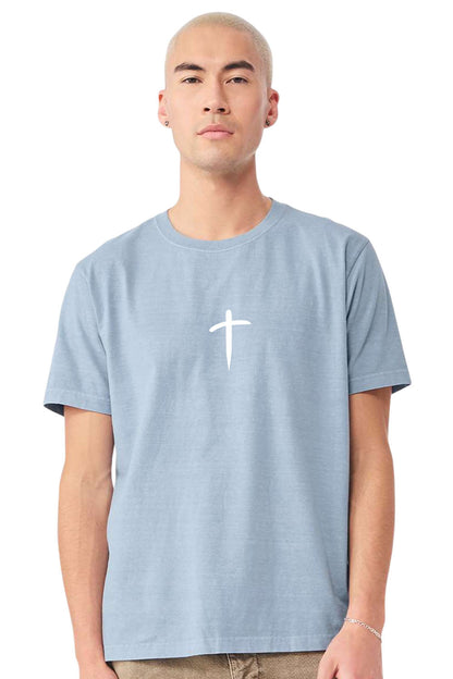 Cross Unisex Garment-Dyed T-Shirt - Christian Faith Religious Tee Gift