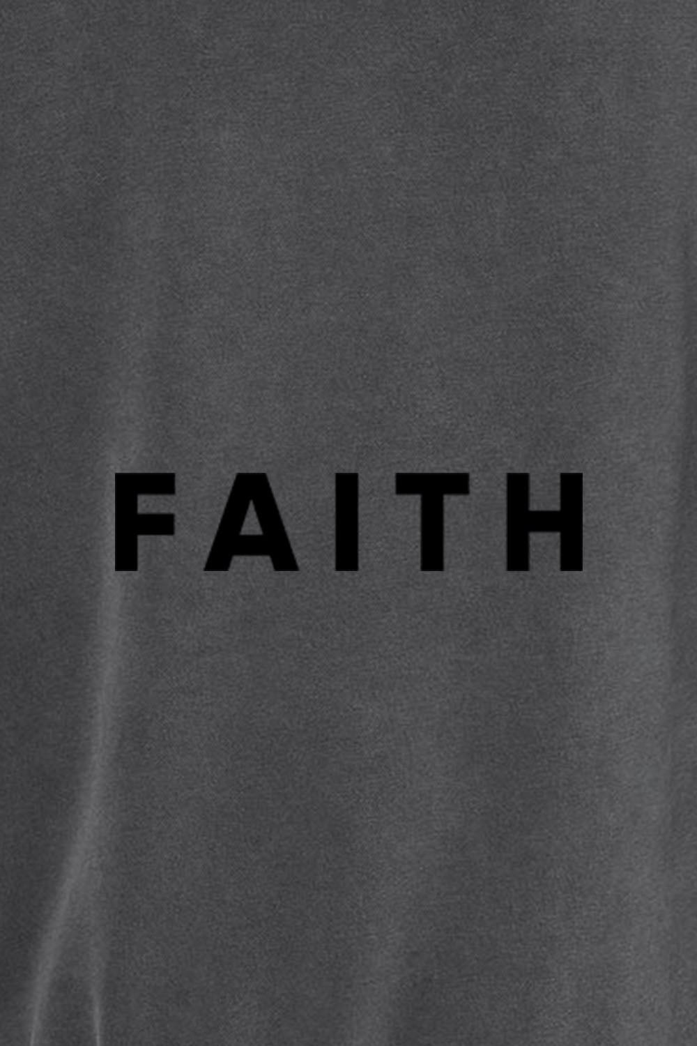 Faith Unisex Pigment-Dyed Hoodie - Christian Sweatshirt Gift for Believers
