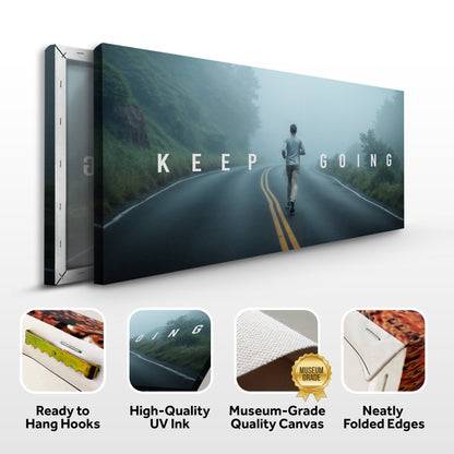 Keep Going Motivational Wall Sign | Persistence Quote Art