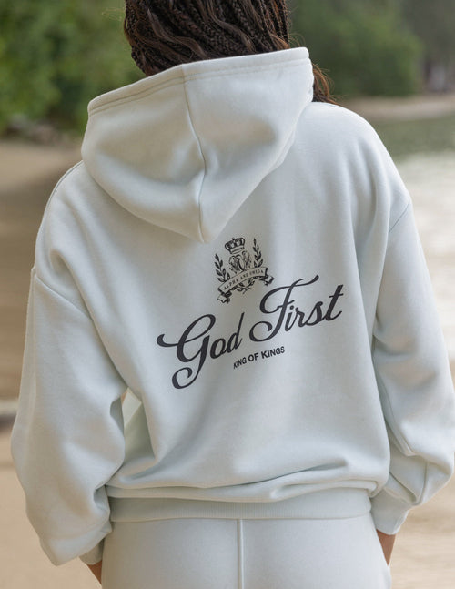 God First Unisex Hoodie - Revelation 22:13 Alpha Omega Christian Sweatshirt