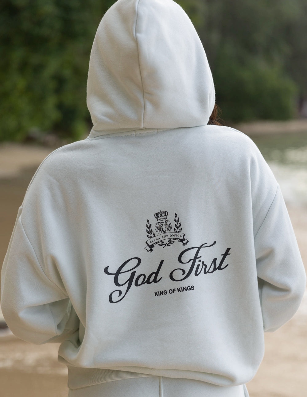 God First Unisex Hoodie - Revelation 22:13 Alpha Omega Christian Sweatshirt