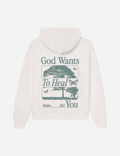 God Heals Unisex Hoodie - Psalm 30:2 Christian Sweatshirt Gift