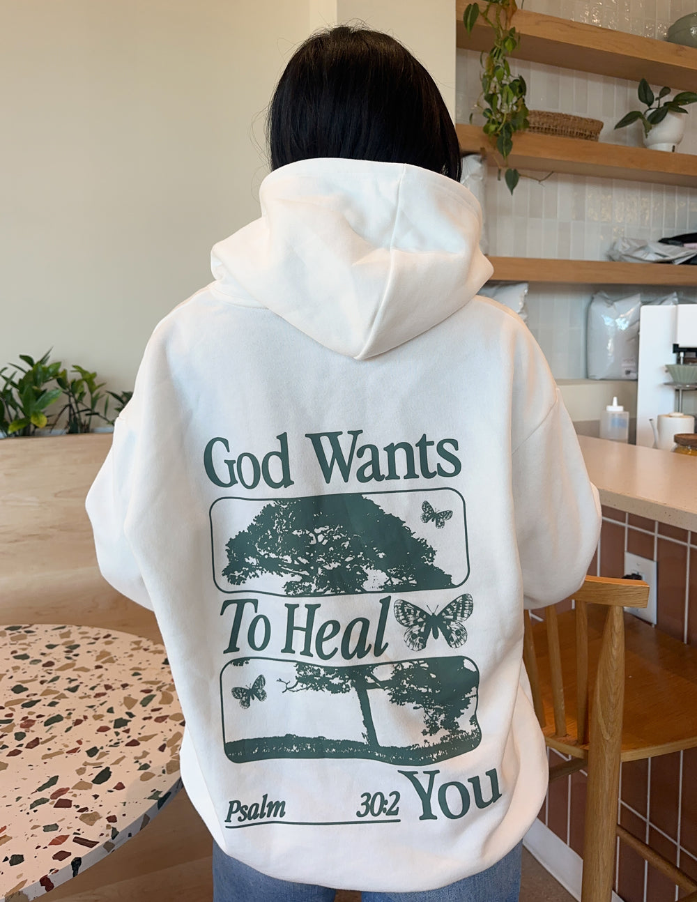 God Heals Unisex Hoodie - Psalm 30:2 Christian Sweatshirt Gift