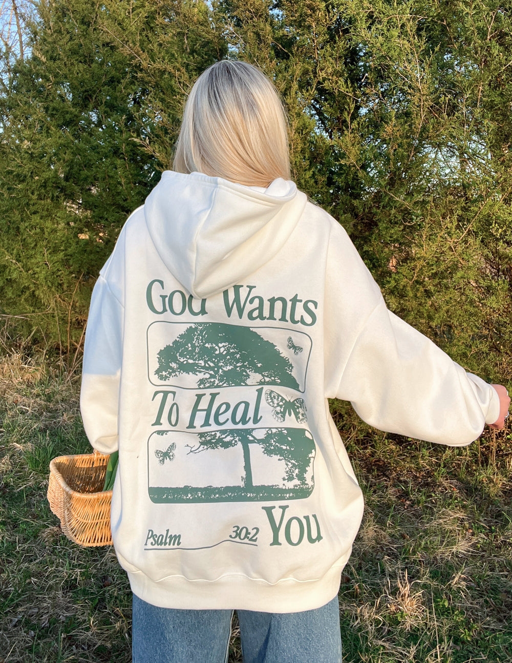 God Heals Unisex Hoodie - Psalm 30:2 Christian Sweatshirt Gift