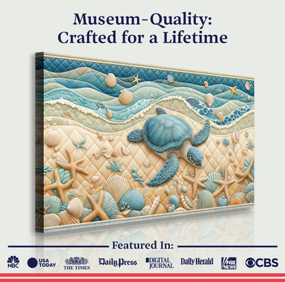 3D Coastal Wall Art IV | Beach Canvas Print