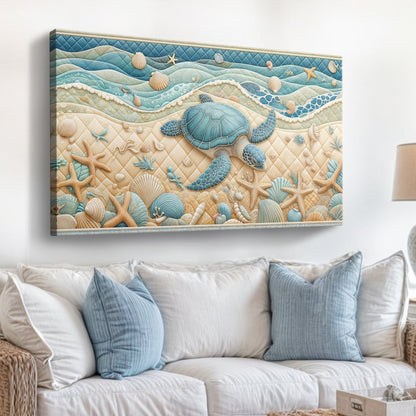 3D Coastal Wall Art IV | Beach Canvas Print