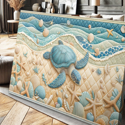 3D Coastal Wall Art IV | Beach Canvas Print