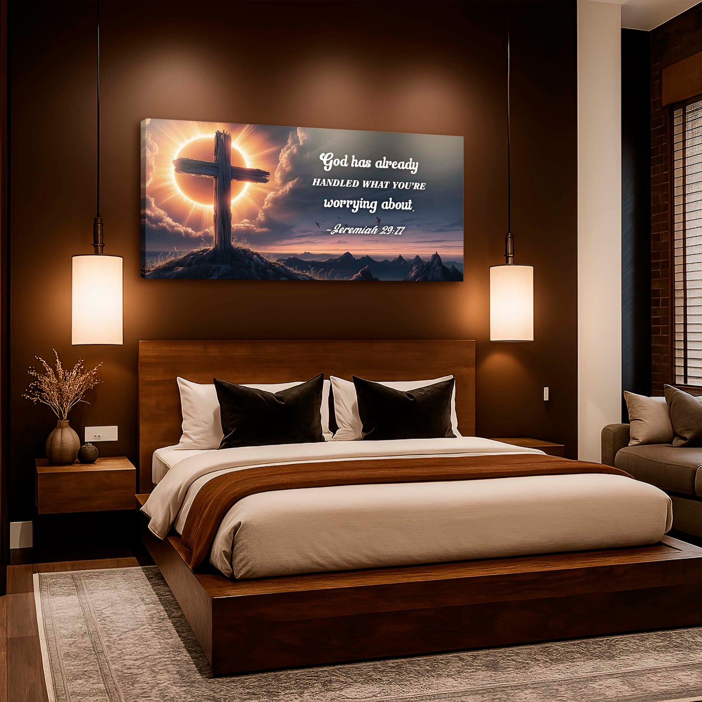 Jeremiah 29:11 God Has Already Handled What You're Worrying Canvas - Faith Sign