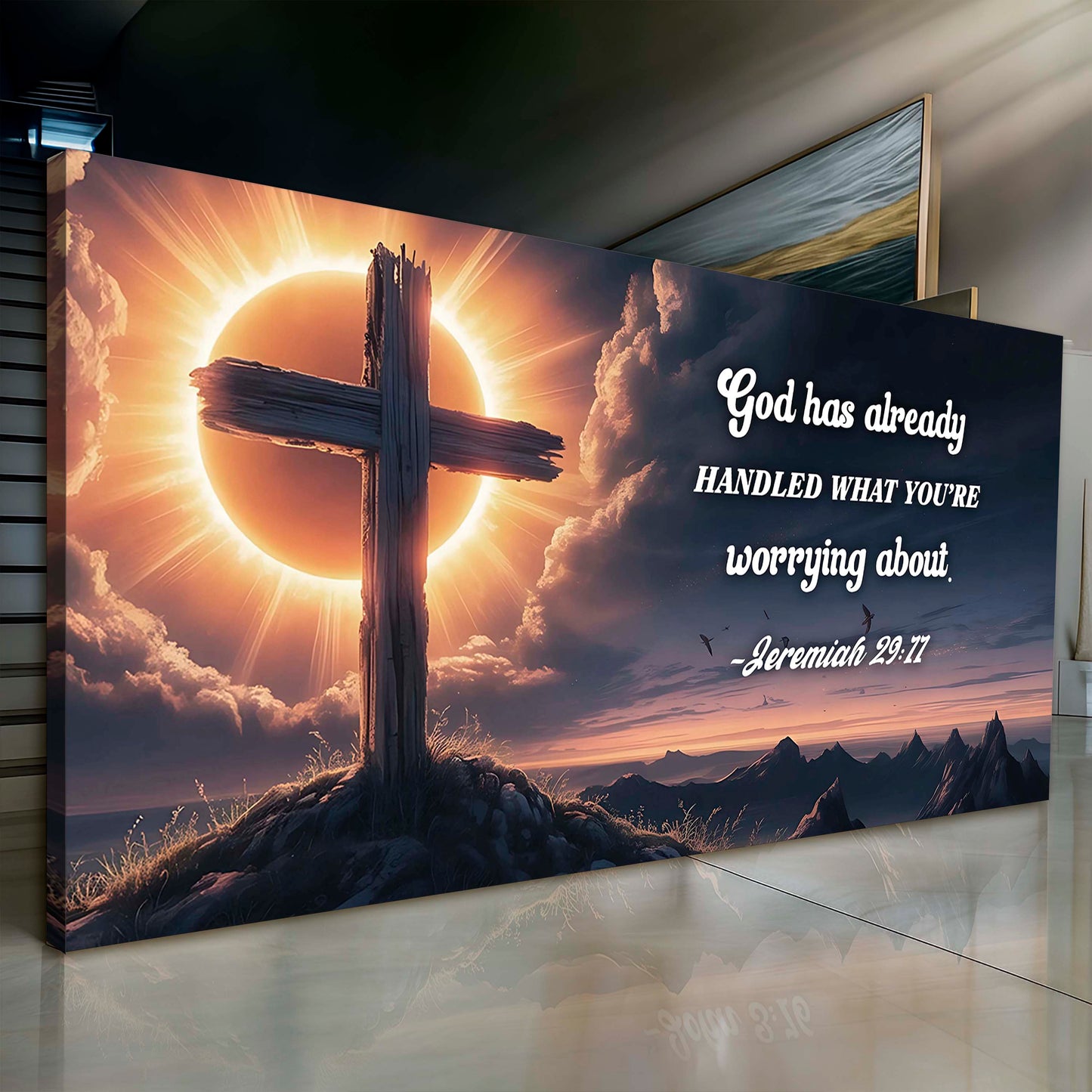 Jeremiah 29:11 God Has Already Handled What You're Worrying Canvas - Faith Sign