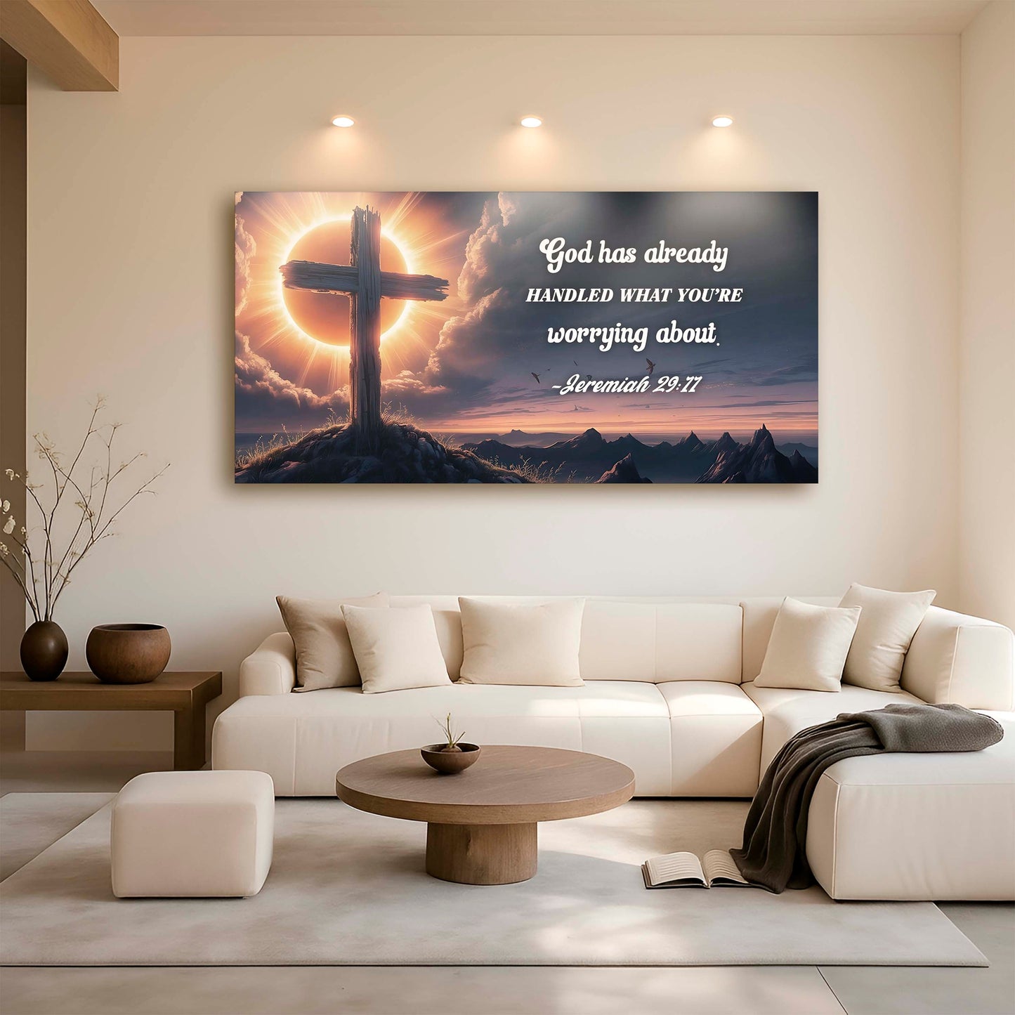 Jeremiah 29:11 God Has Already Handled What You're Worrying Canvas - Faith Sign