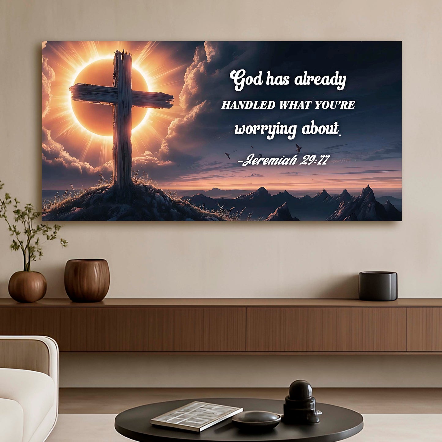 Jeremiah 29:11 God Has Already Handled What You're Worrying Canvas - Faith Sign