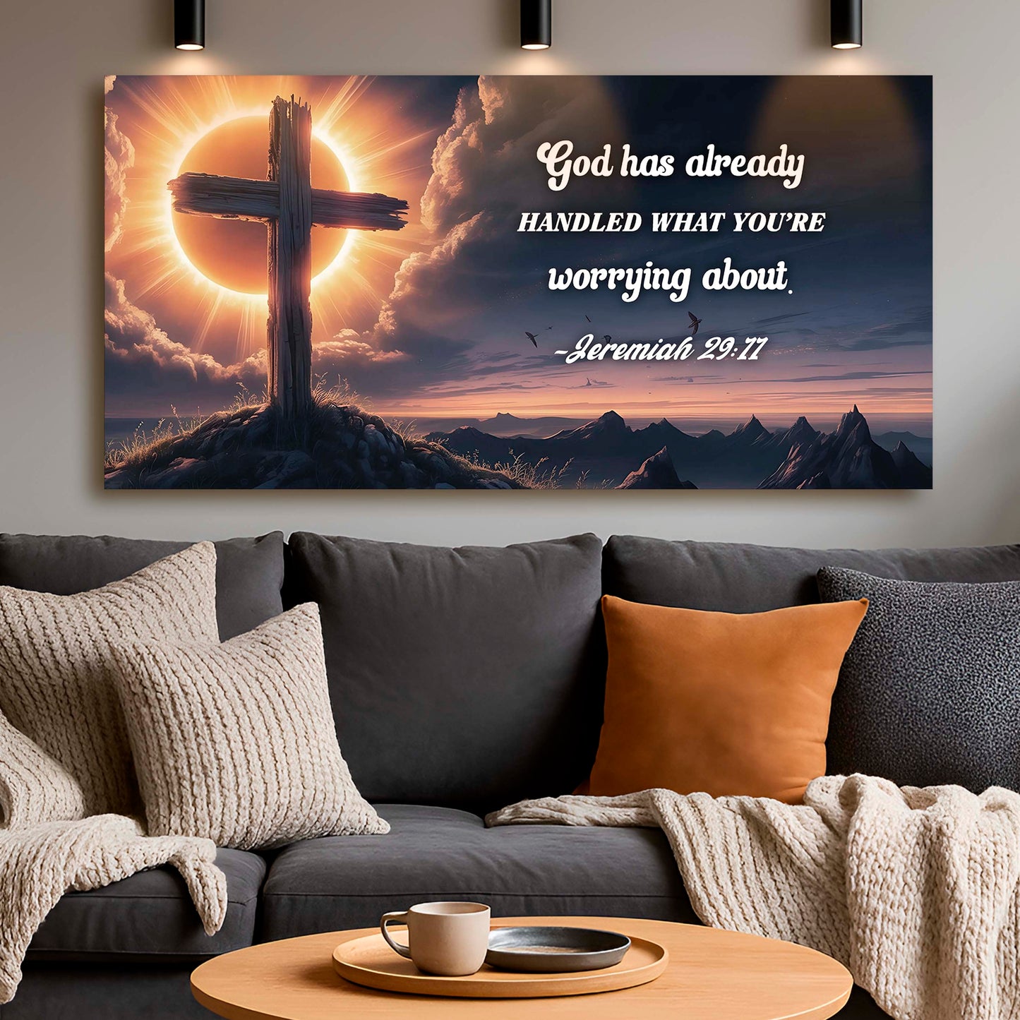 Jeremiah 29:11 God Has Already Handled What You're Worrying Canvas - Faith Sign