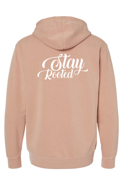 Stay Rooted Unisex Pigment-Dyed Hoodie - Christian Faith Sweatshirt Gift