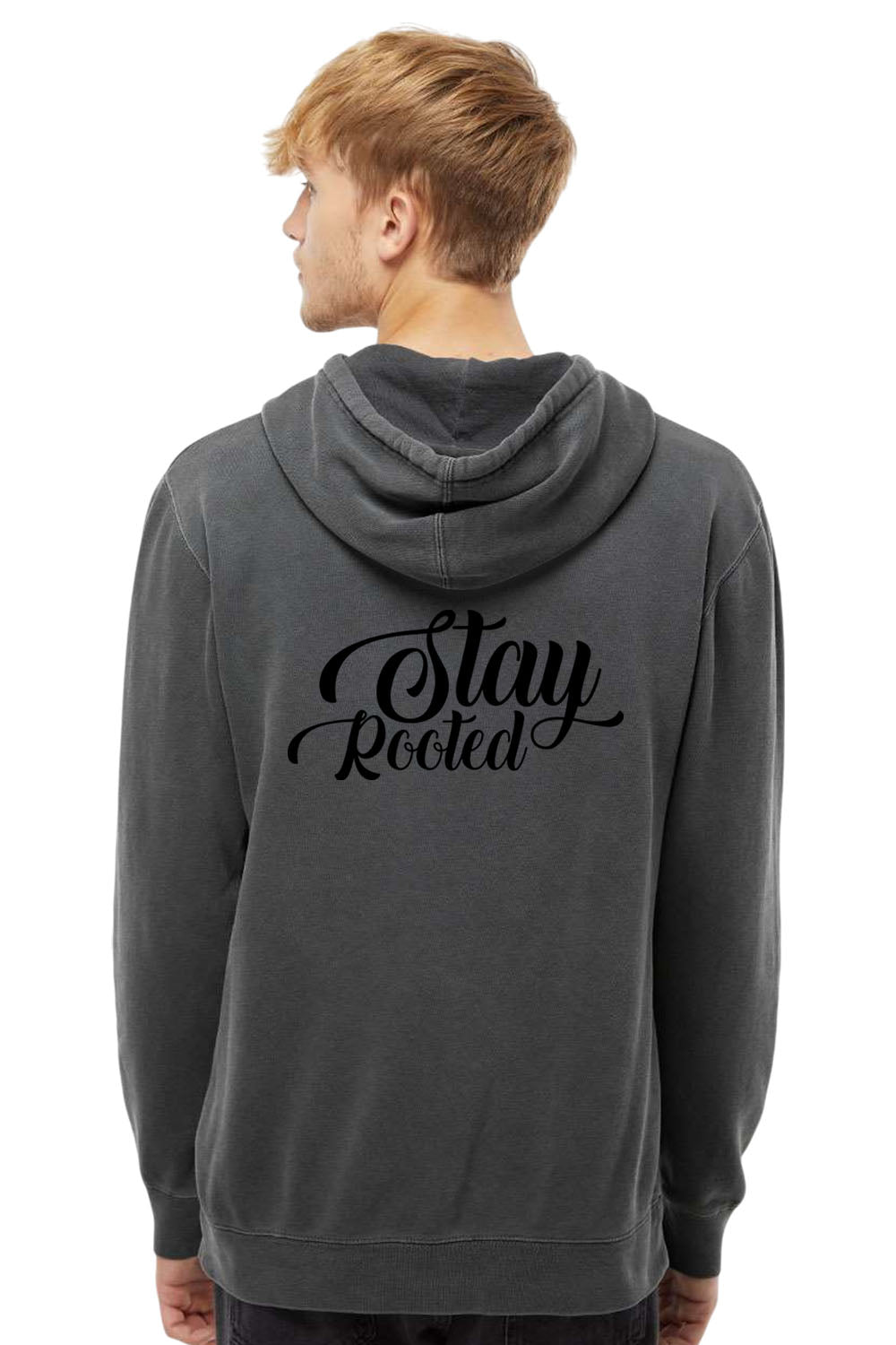 Stay Rooted Unisex Pigment-Dyed Hoodie - Christian Faith Sweatshirt Gift