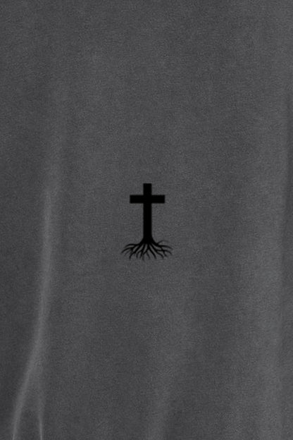 Stay Rooted Unisex Pigment-Dyed Hoodie - Christian Faith Sweatshirt Gift