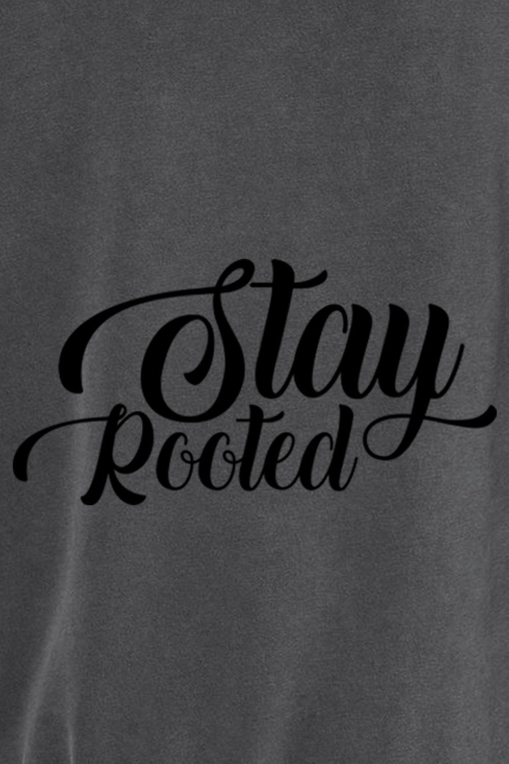 Stay Rooted Unisex Pigment-Dyed Hoodie - Christian Faith Sweatshirt Gift