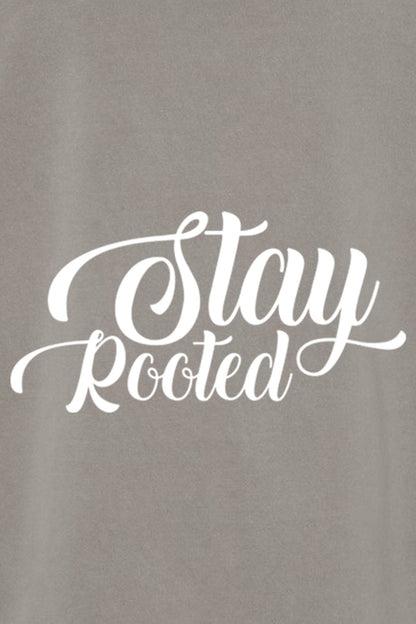 Stay Rooted Unisex Pigment-Dyed Hoodie - Christian Faith Sweatshirt Gift