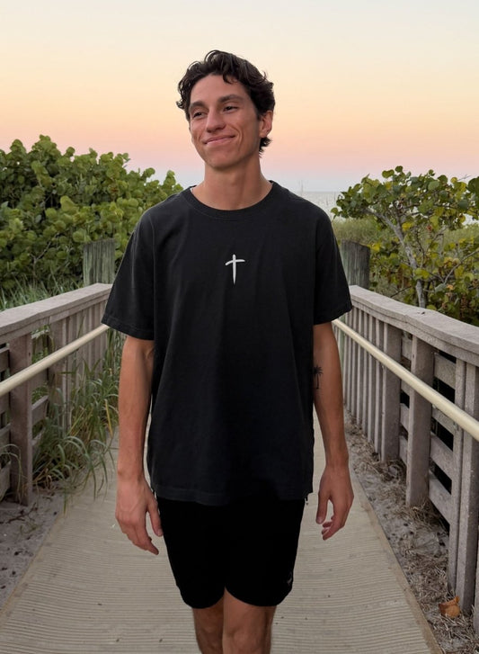 Cross Unisex Garment-Dyed T-Shirt - Christian Faith Religious Tee Gift