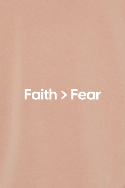 Faith Over Fear Unisex Pigment-Dyed Hoodie - Christian Sweatshirt Gift