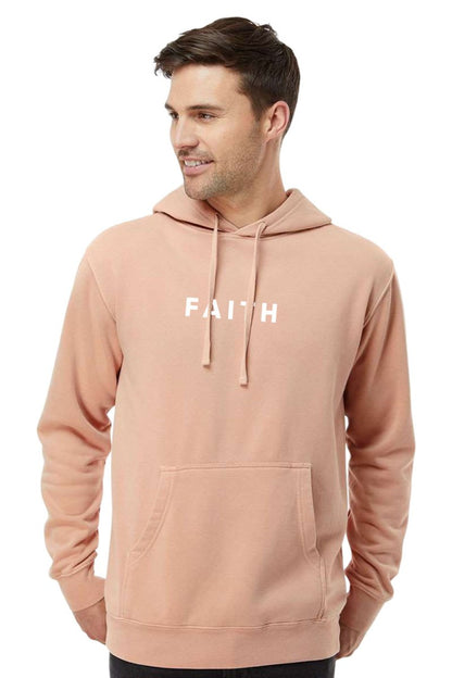 Faith Unisex Pigment-Dyed Hoodie - Christian Sweatshirt Gift for Believers