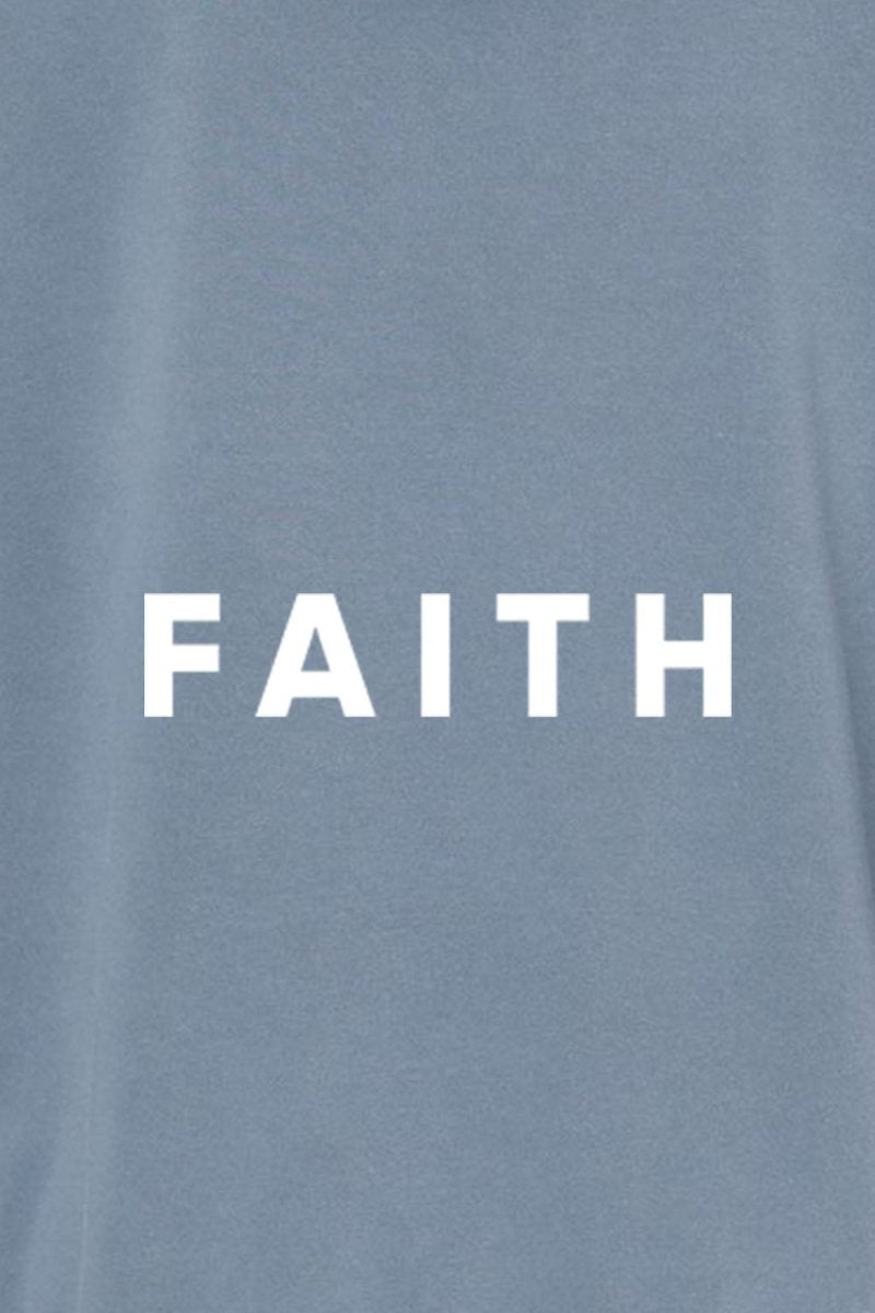 Faith Unisex Pigment-Dyed Hoodie - Christian Sweatshirt Gift for Believers