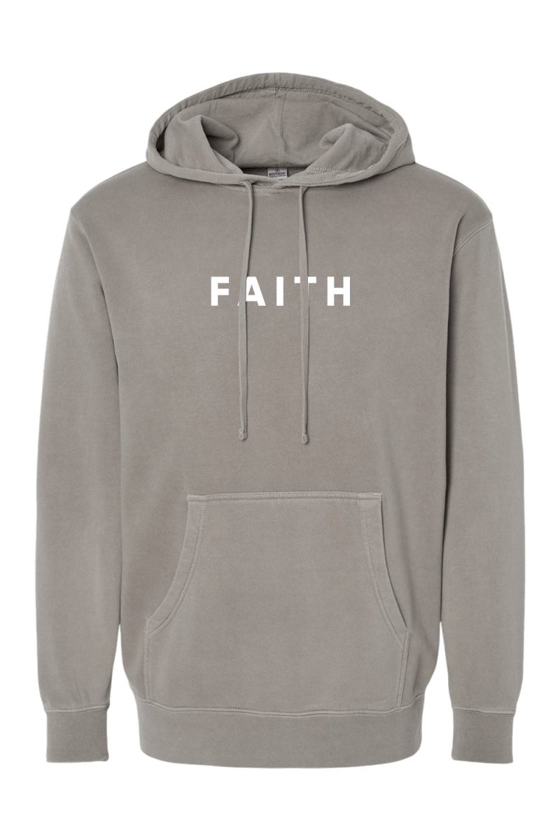 Faith Unisex Pigment-Dyed Hoodie - Christian Sweatshirt Gift for Believers