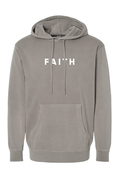 Faith Unisex Pigment-Dyed Hoodie - Christian Sweatshirt Gift for Believers