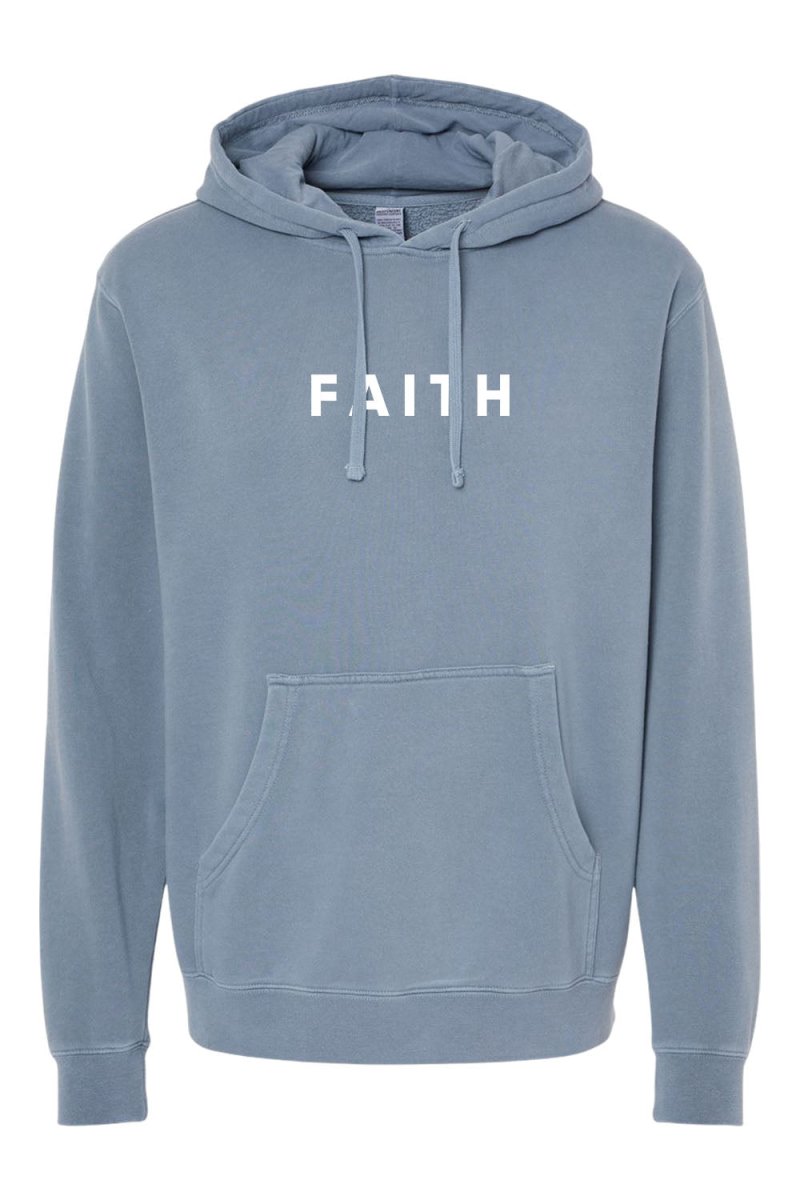 Faith Unisex Pigment-Dyed Hoodie - Christian Sweatshirt Gift for Believers