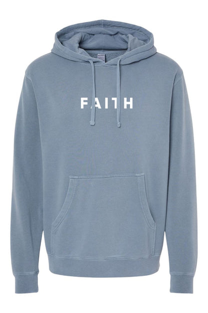 Faith Unisex Pigment-Dyed Hoodie - Christian Sweatshirt Gift for Believers
