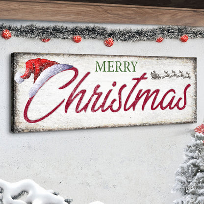 Vintage Merry Christmas Sign | Retro Holiday Wall Decor