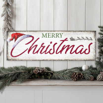 Vintage Merry Christmas Sign | Retro Holiday Wall Decor