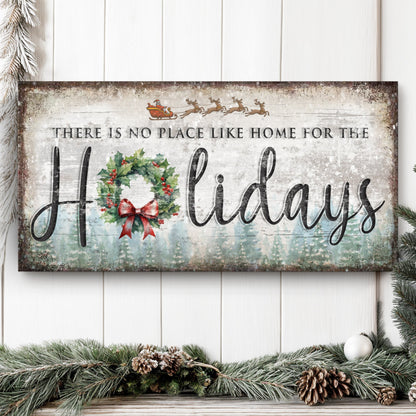 Home For The Holidays Sign | Christmas Wall Art Decor