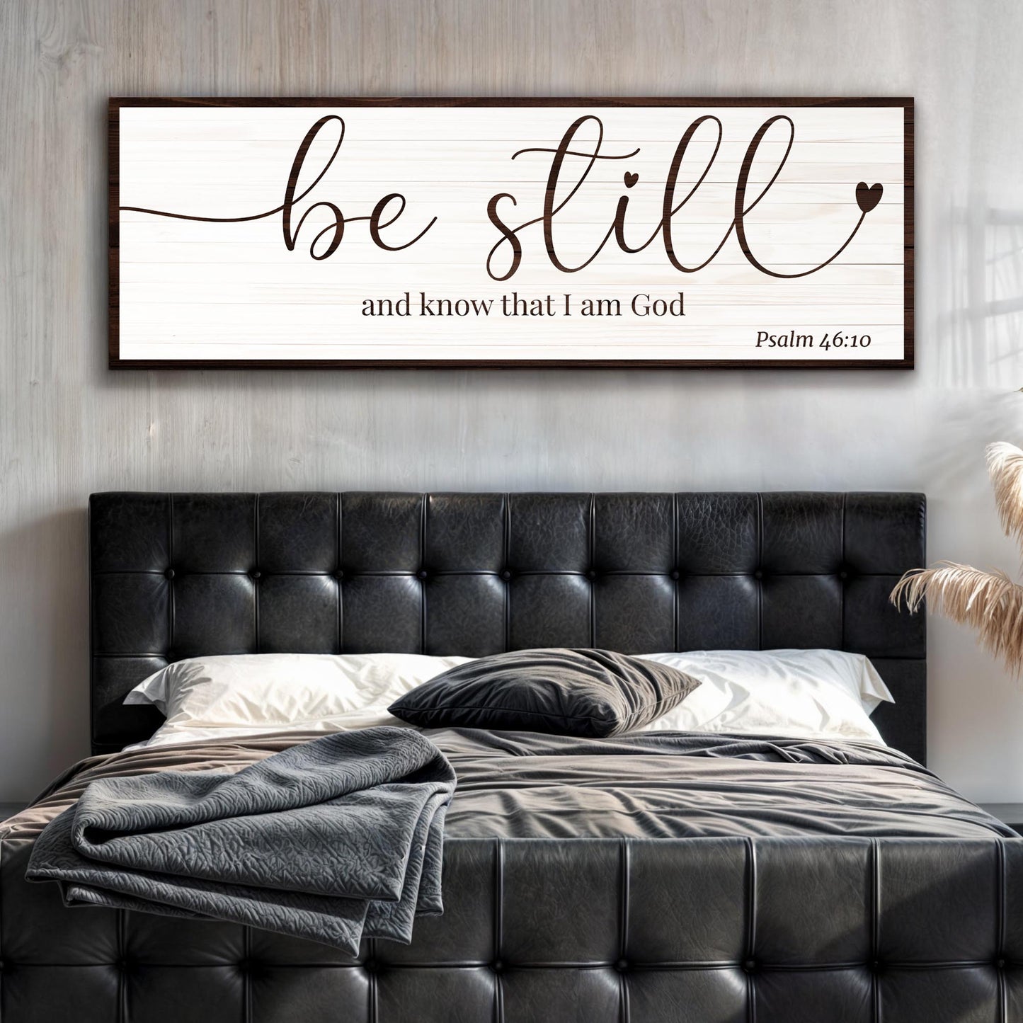 Be Still And Know That I Am God Canvas - Christian Faith Wall Art Sign Decor