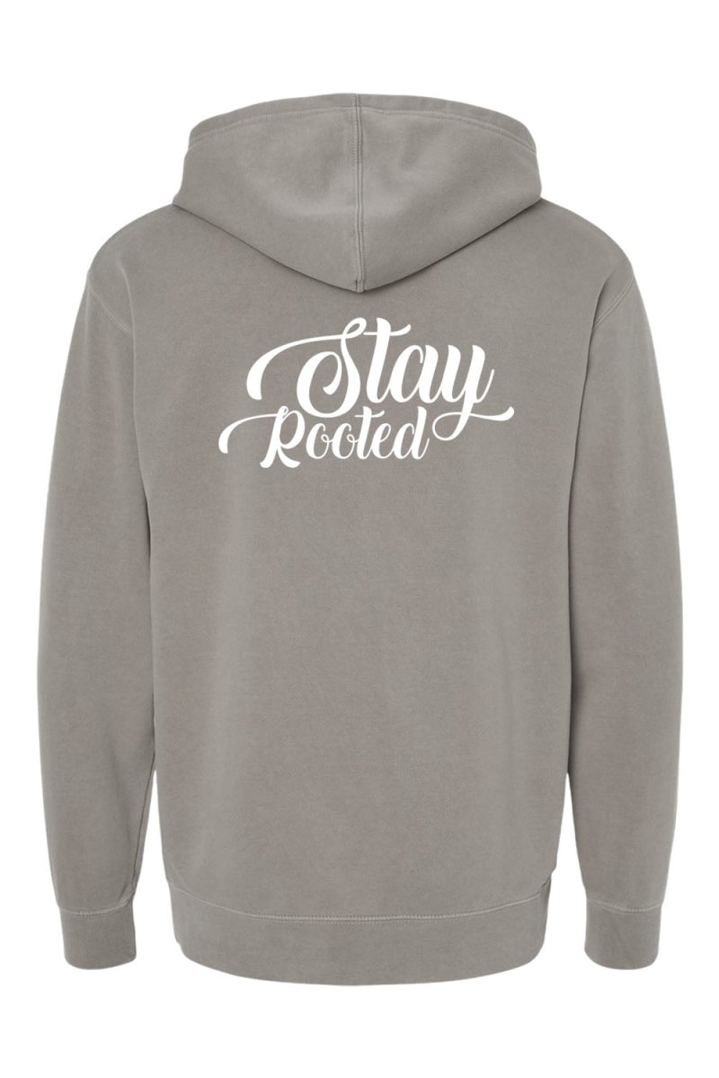 Stay Rooted Unisex Pigment-Dyed Hoodie - Christian Faith Sweatshirt Gift