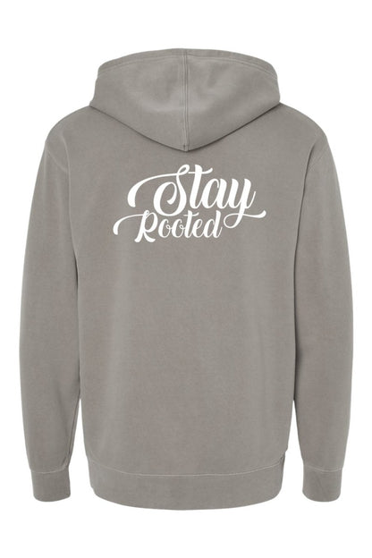 Stay Rooted Unisex Pigment-Dyed Hoodie - Christian Faith Sweatshirt Gift